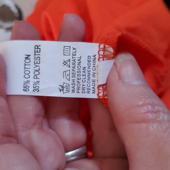 Shein, orange & white, short set, size 4X - Picture 11 of 14